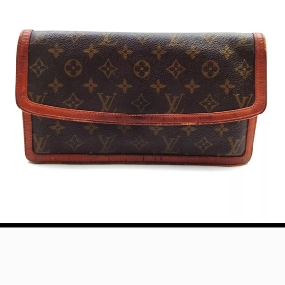 Price Drop!!! Authentic Louis Vuitton LV Cluch Pochette Dame GM Brown Monogram - Picture 1 of 14
